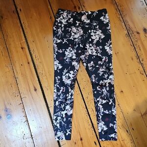 Athleta Black Floral Leggings